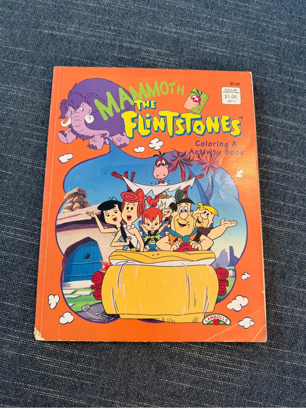 Vintage 1994 Flintstones Coloring Activity Book Fred Wilma Pebbles Barney